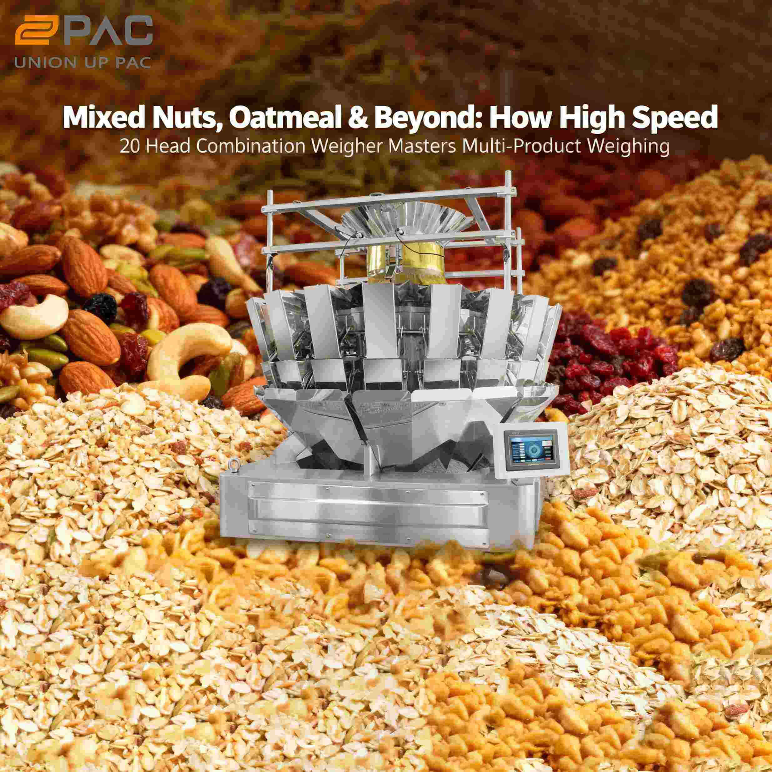 Mixed Nuts, Oatmeal & Beyond: How High Speed 20 Head Combination Weigher Masters Multi-Product Weighing