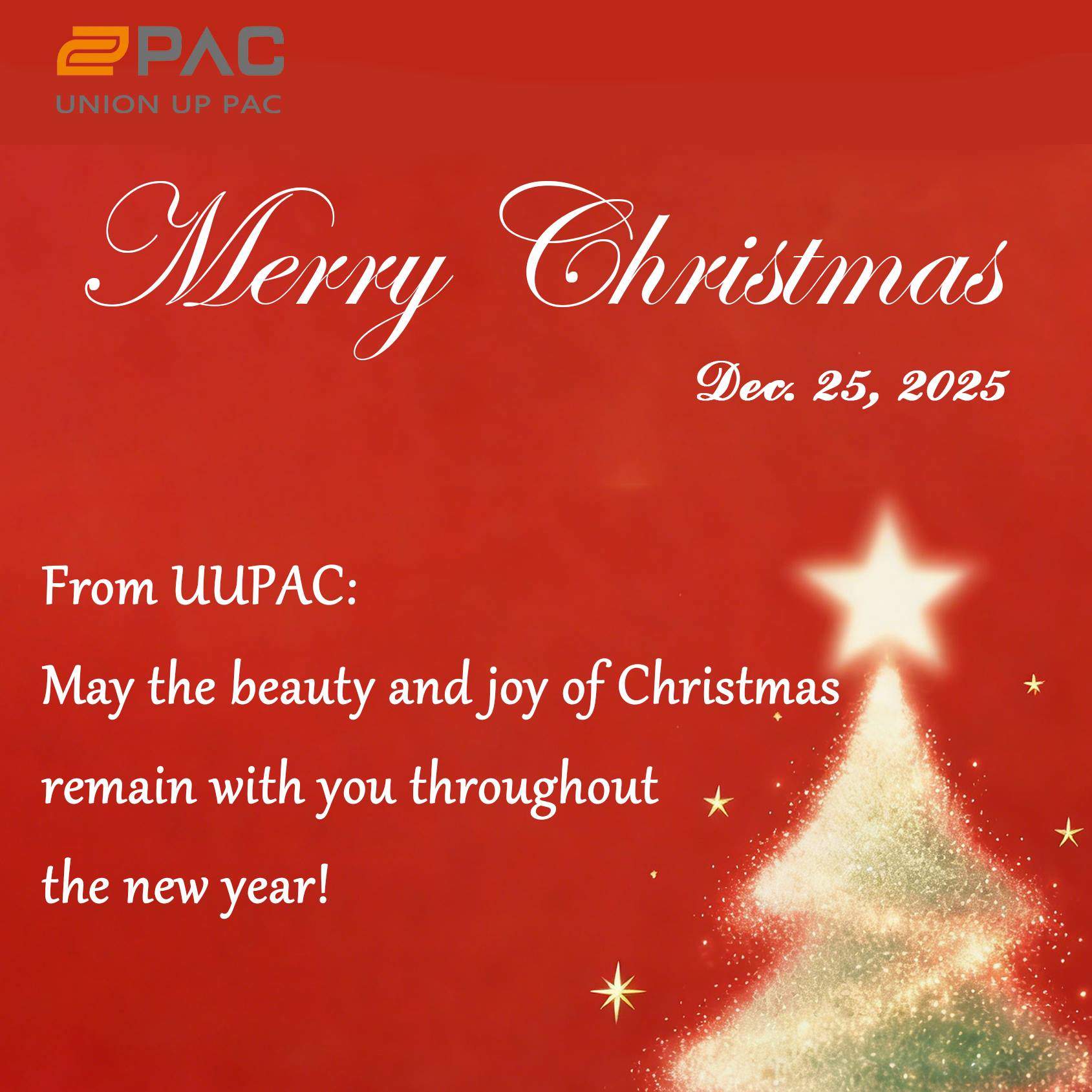 Warm Christmas and New Year Wishes from Anhui UUPAC – Grateful for Global Partnerships in Intelligent Equipment